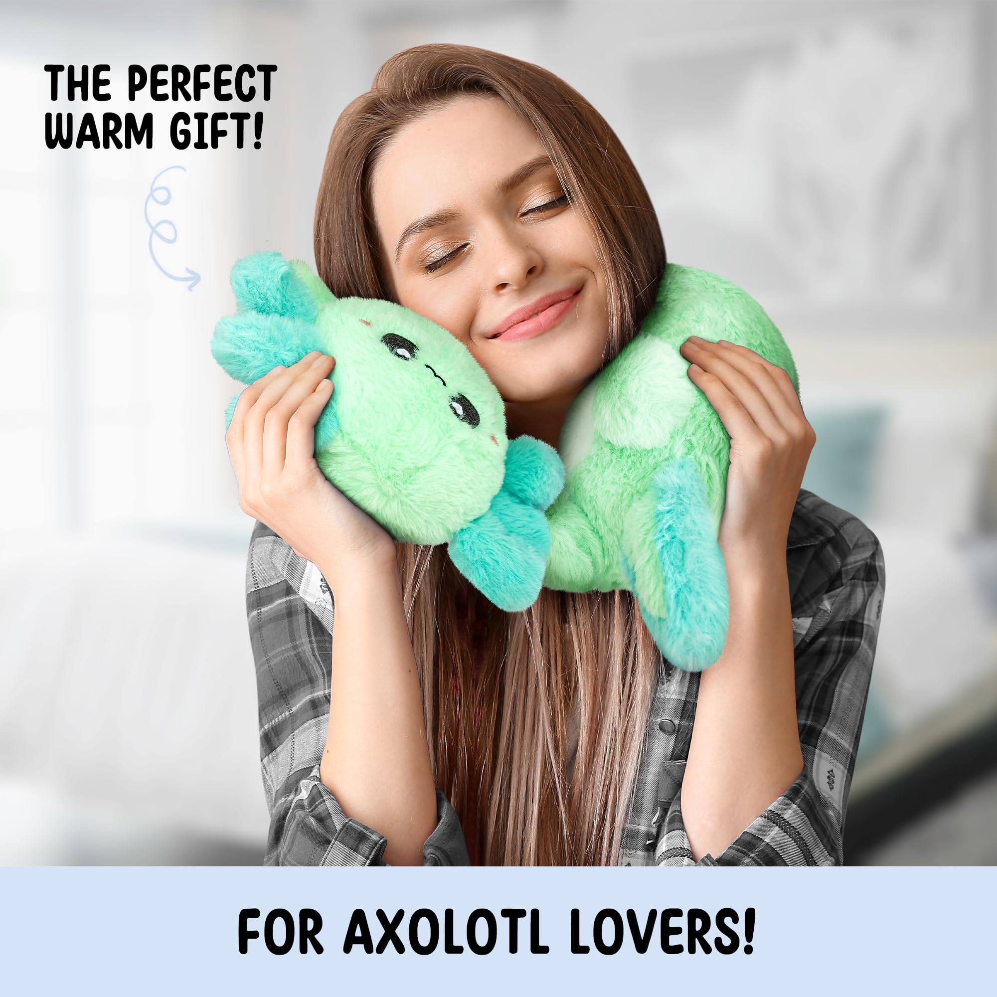 Happy Fuel Axolotl cojin termico espalda para alivio de hombros