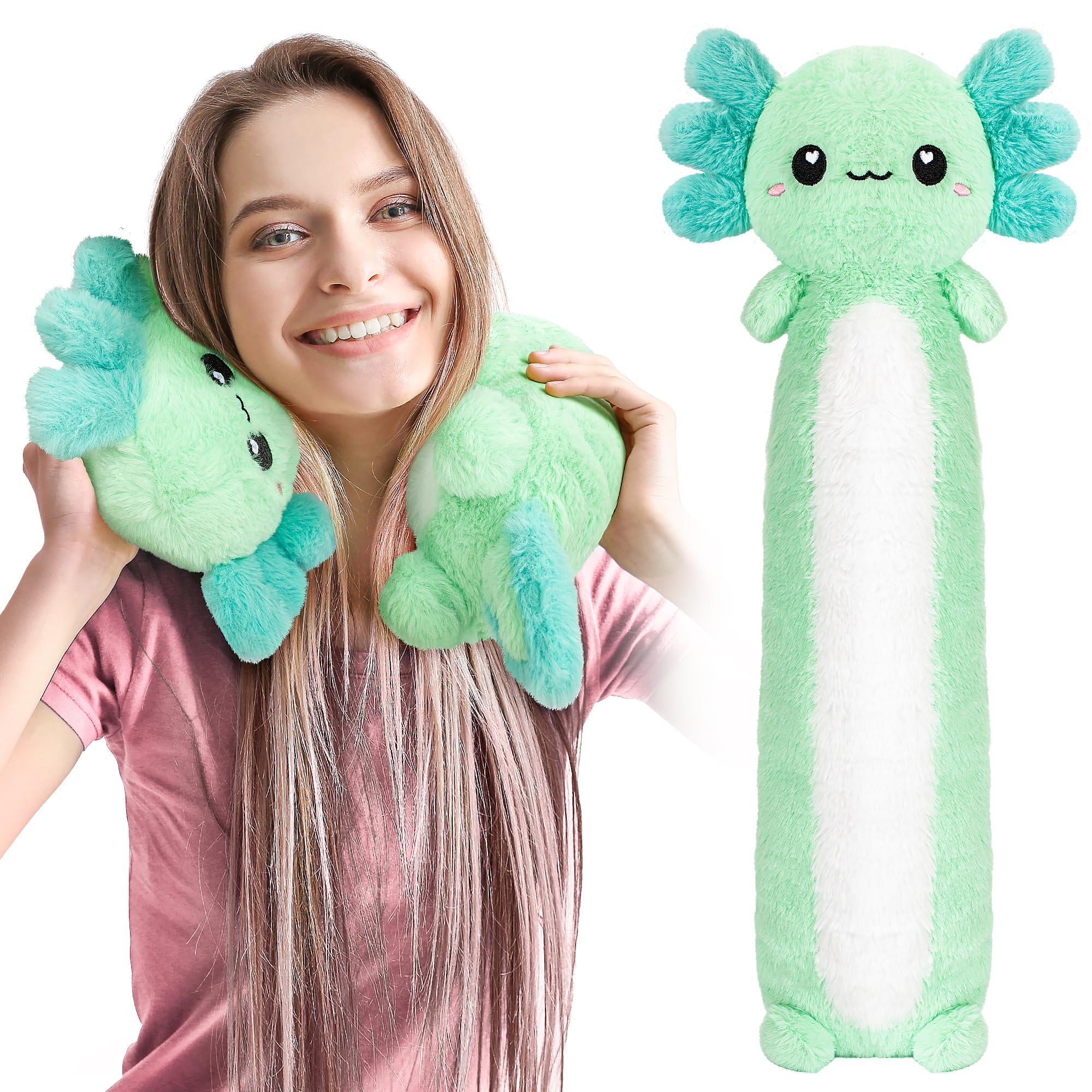 Happy Fuel Axolotl cojin termico frontal con calor reconfortante para cuello