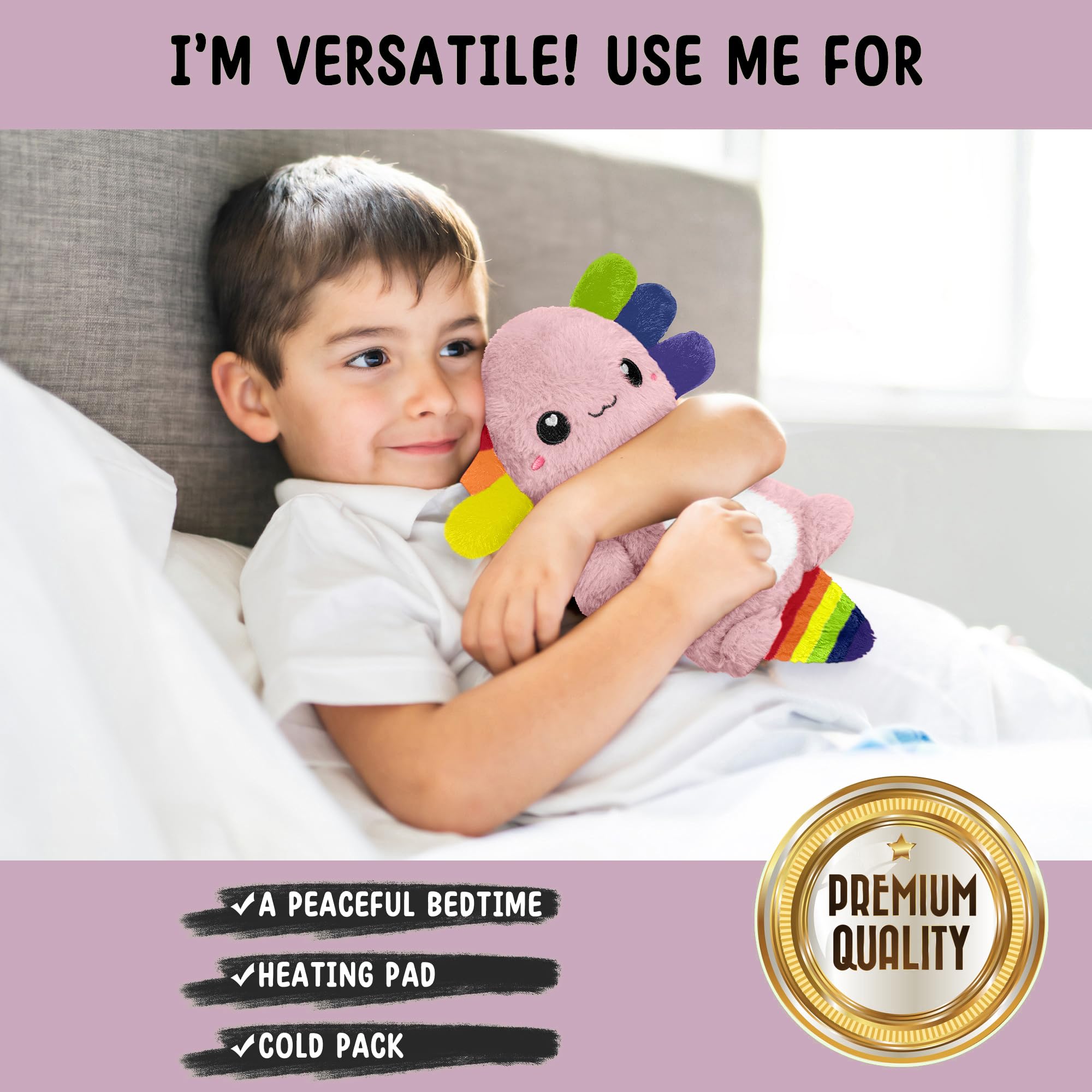 Confort nocturno para dormir gracias al peluche calefactable de Happy Fuel.