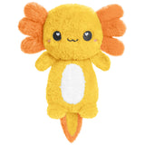 Peluche axolotl de Happy Fuel, textura suave para abrazos reconfortantes, ideal para niños.