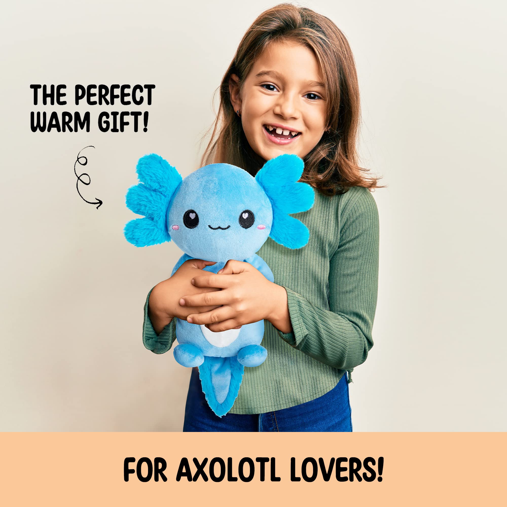 Happy Fuel Axolotl peluche suave y acogedor ideal para abrazos