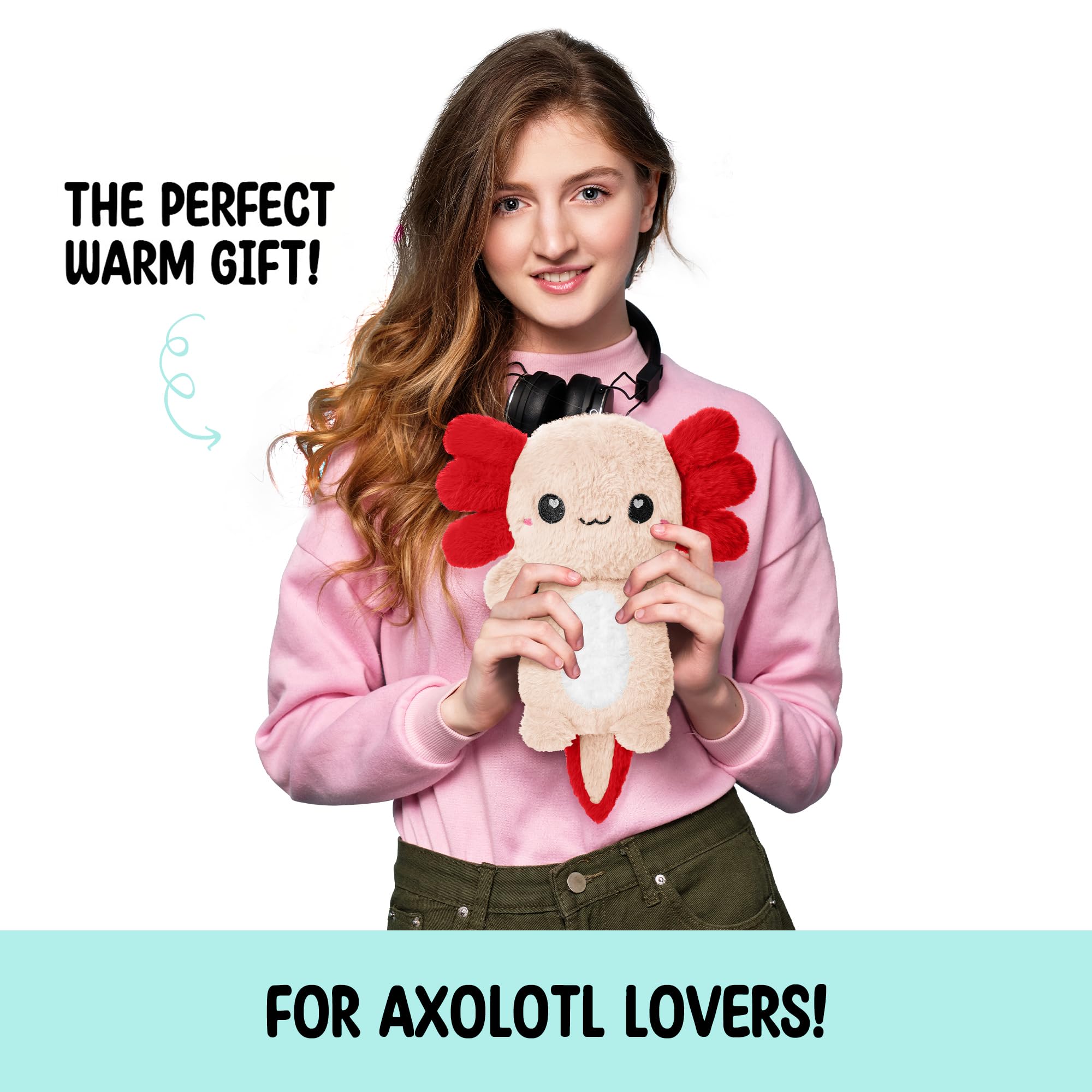 Peluche suave de Happy Fuel axolotl para abrazos tiernos.