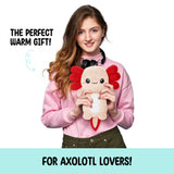 Peluche suave de Happy Fuel axolotl para abrazos tiernos.