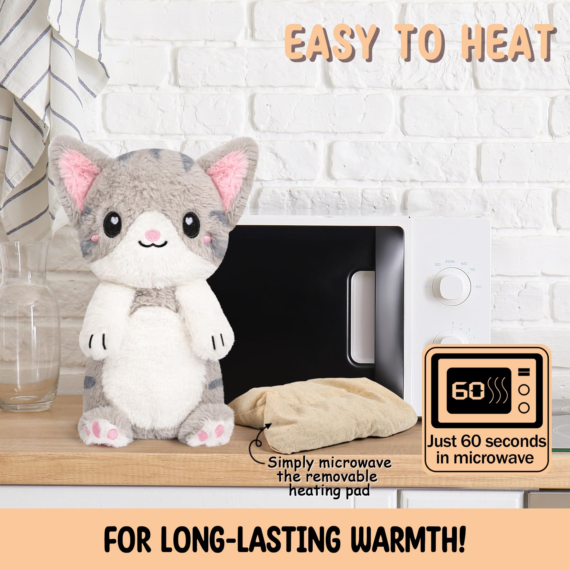 Happy Fuel Gato Gris: regalo ideal para niñas y mujeres amantes de felinos.
