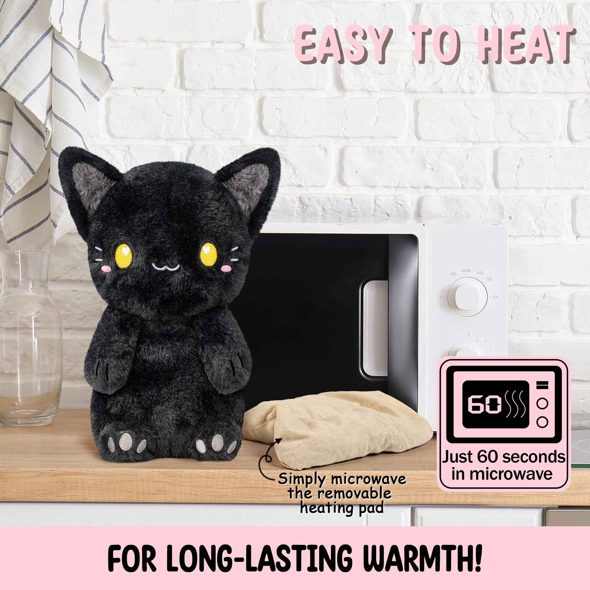 Gato negro de Happy Fuel, ideal para uso en frío y alivio ligero