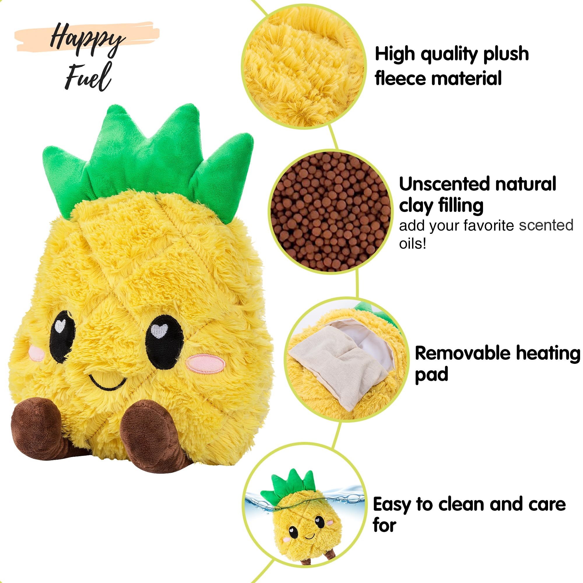Textura suave de peluche Happy Fuel para consuelo