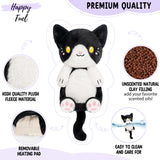 Happy Fuel gato tuxedo, relleno de arcilla natural sin olor.