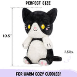 Happy Fuel gato tuxedo, peluche suave para momentos de calma.