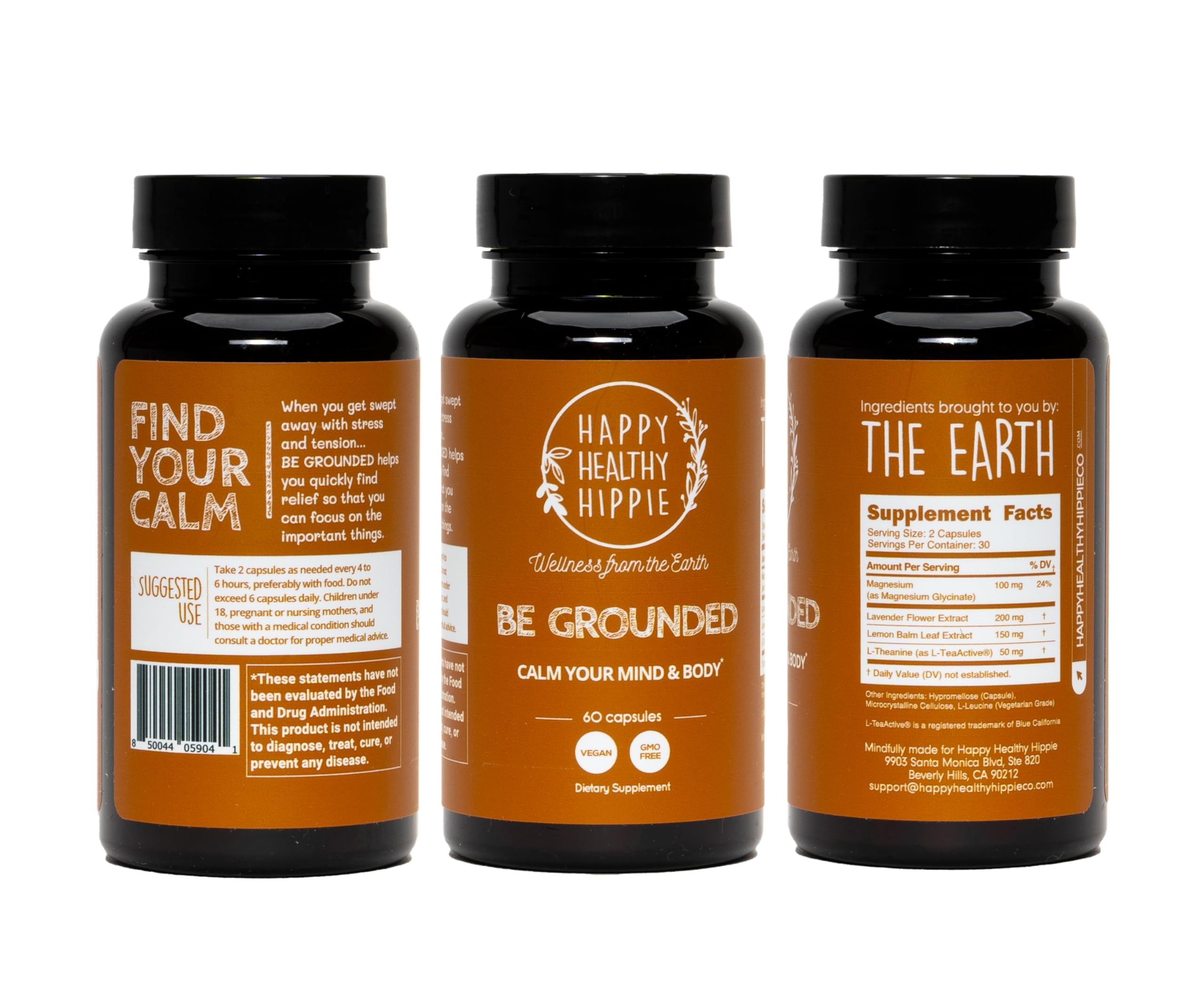 Happy Healthy Hippie Be Grounded: cápsulas fáciles de tragar para momentos de tensión