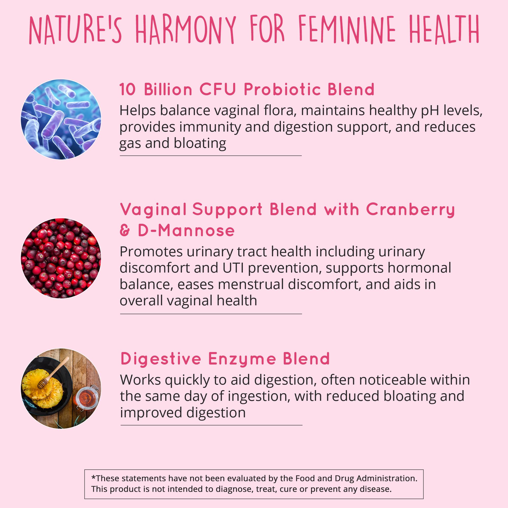 Happy Healthy Hippie Probiotico Vaginal Frasco, frasco de cápsulas para uso diario.