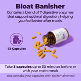Happy Mammoth Bloat Banisher: empaque visible para fácil compra y almacenamiento