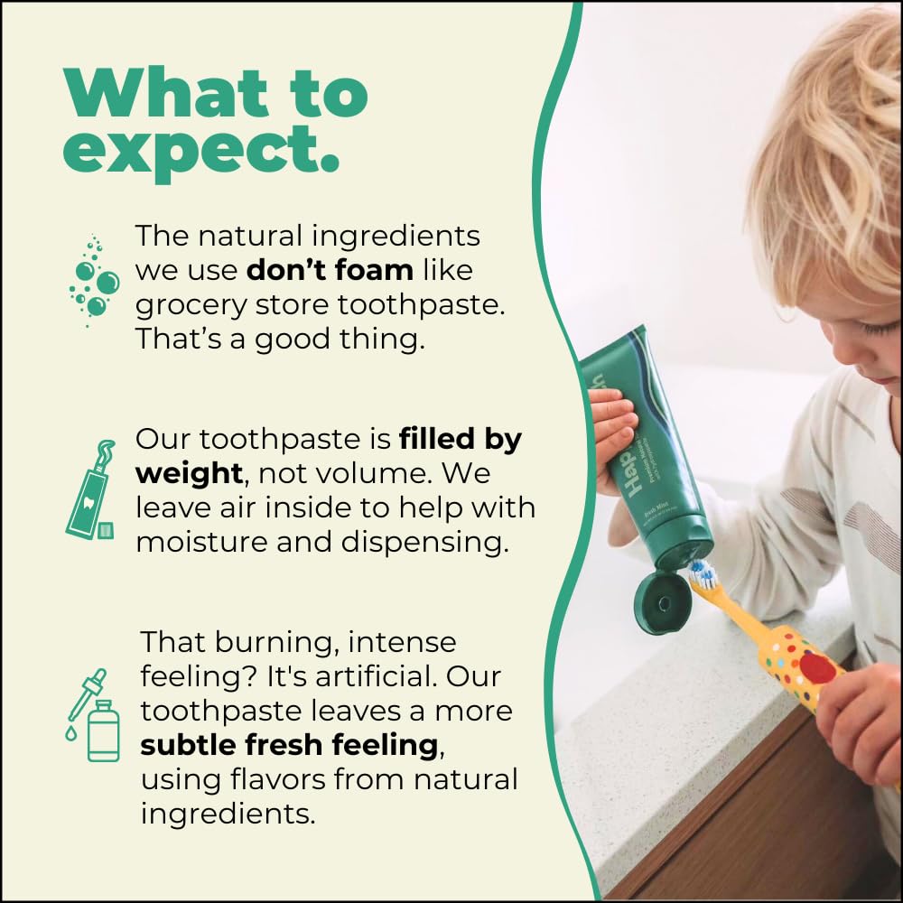 Happy Tooth, sabor a menta fresca ideal para cepillado diario.