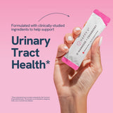 Happy V D-Mannose + Cranberry, detalle de ingredientes clave para la salud urinaria.