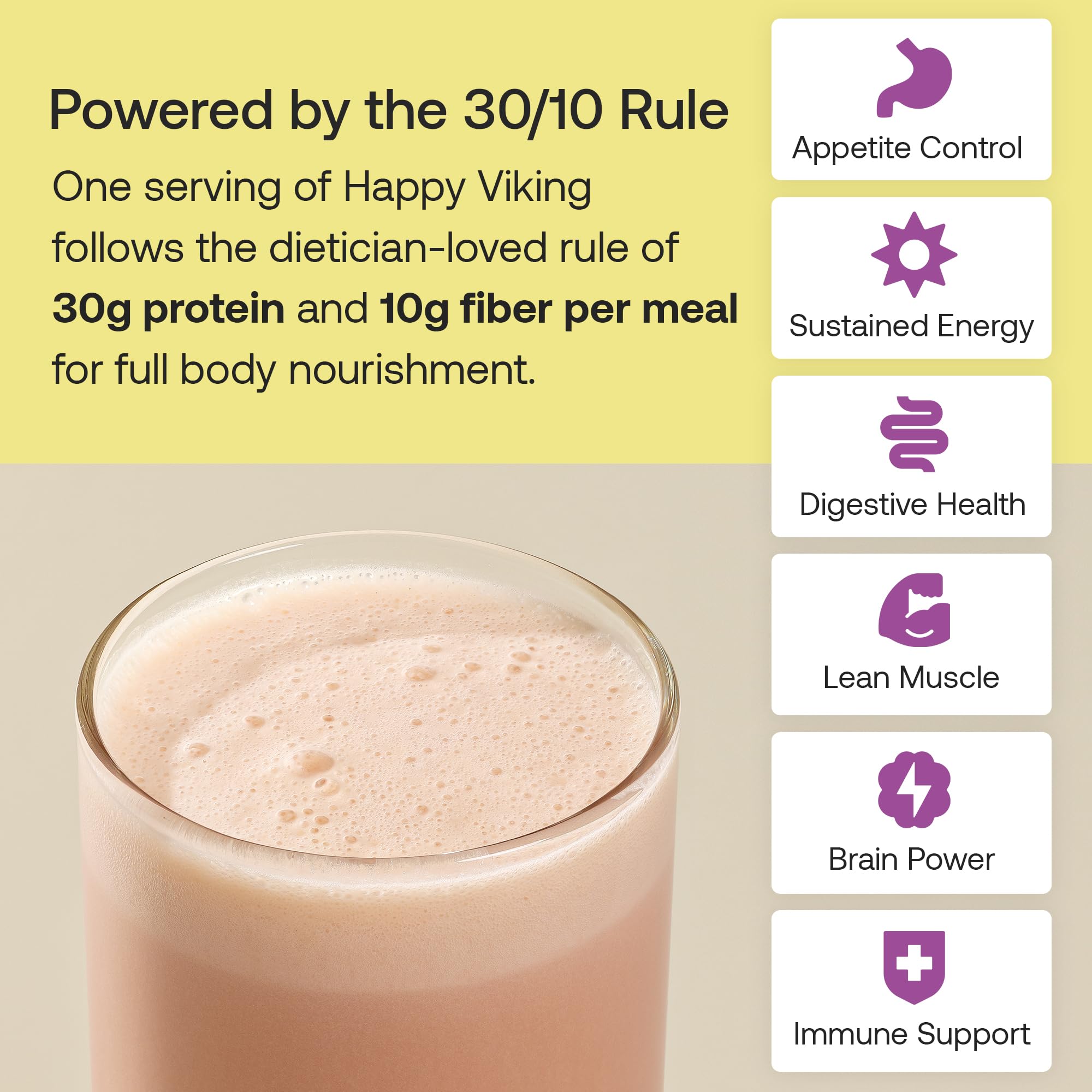 Happy Viking Proteína vegetal vainilla, receta de smoothie para empezar el día.