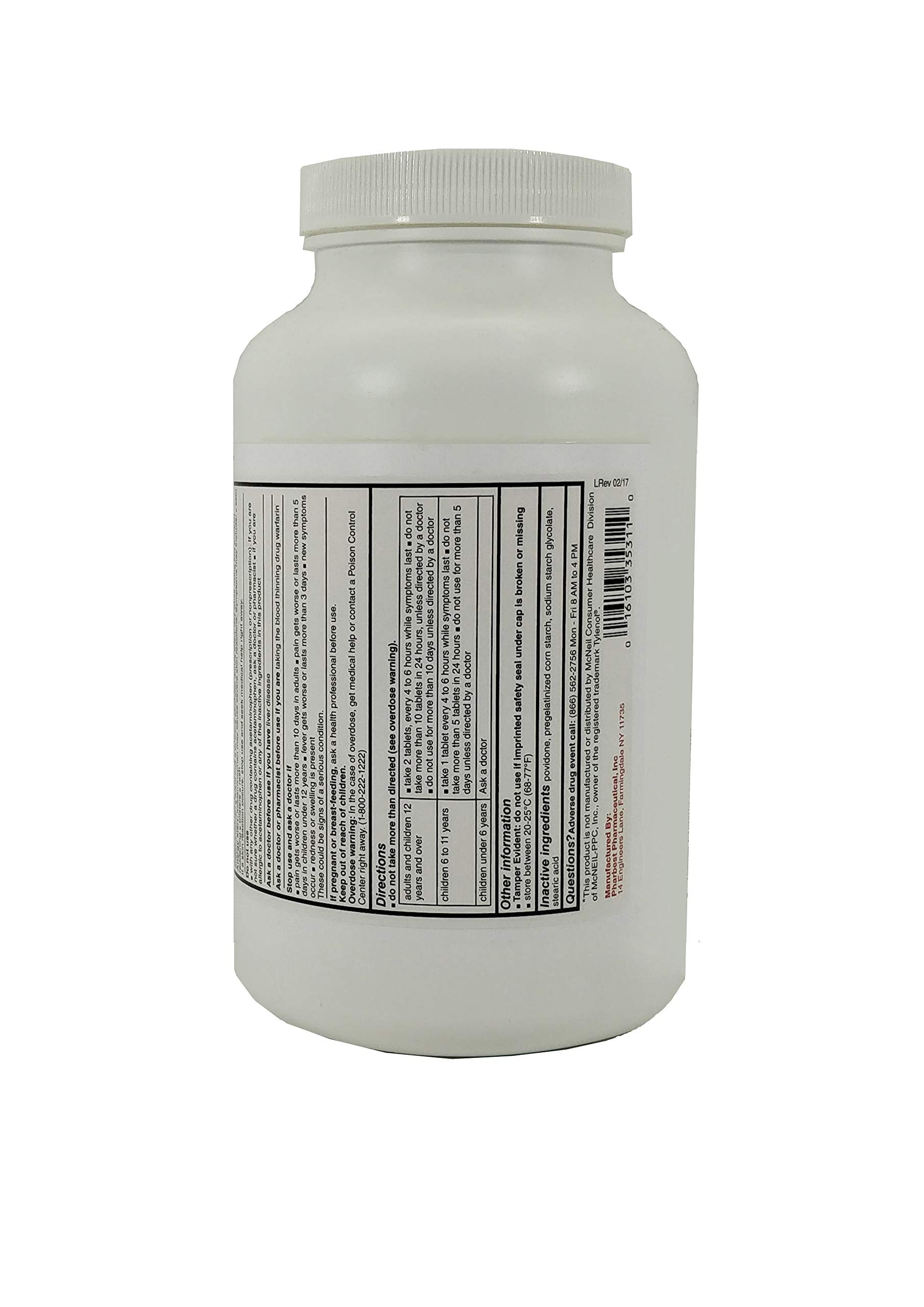 Harbest paracetamol 325 mg tabletas frente, diseño compacto para ingerir