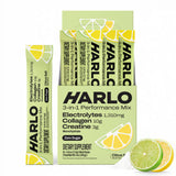 Harlo polvos de electrolitos 3 en 1, eneldo limón-lima para hidratación durante entrenamientos intensos