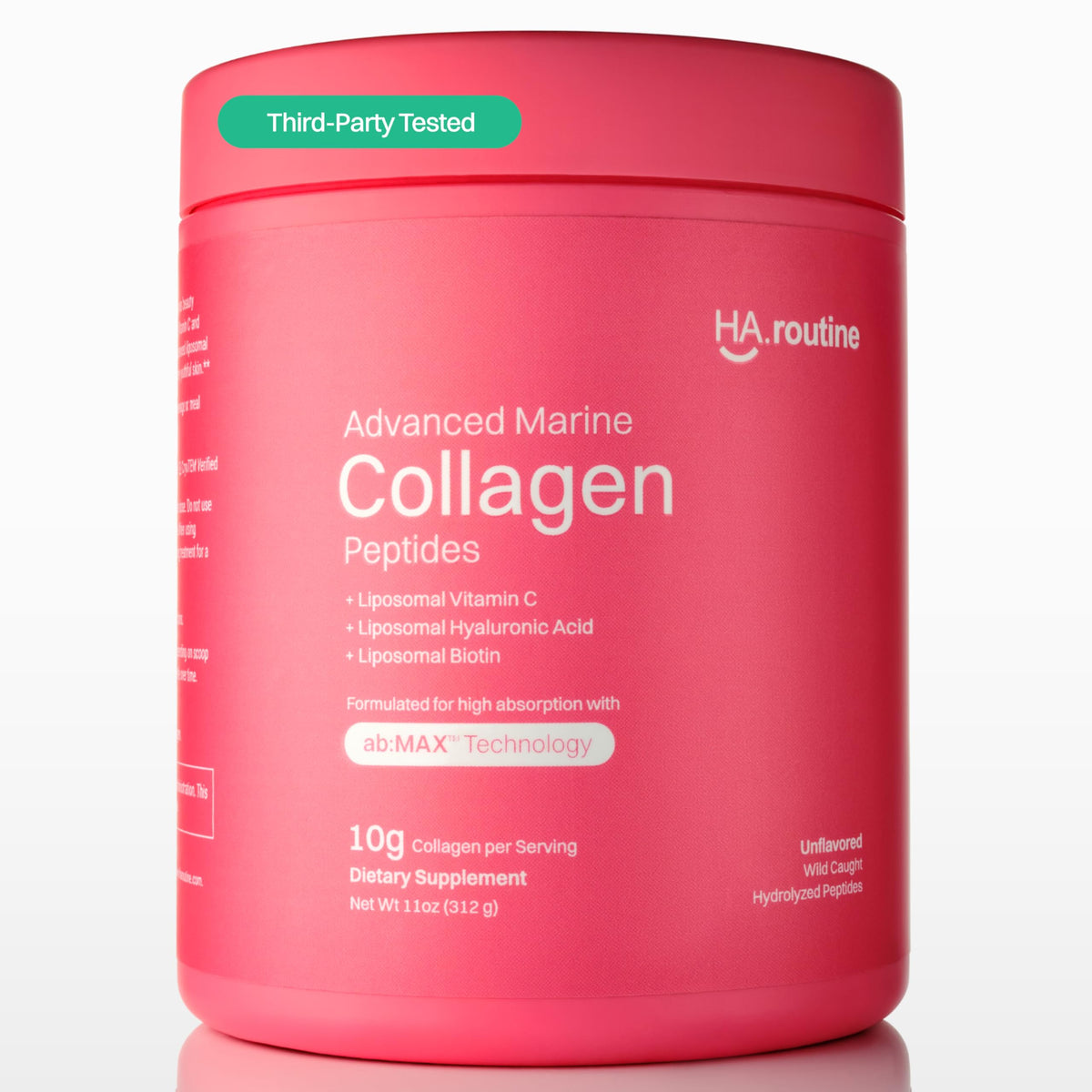 Haroutine colágeno marino liposomal, envase y proteína de alta absorción.