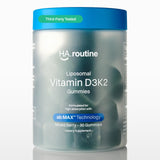Haroutine gomitas liposomales D3+K2, sabor frutos rojos mixtos, apoyo diario de absorción.