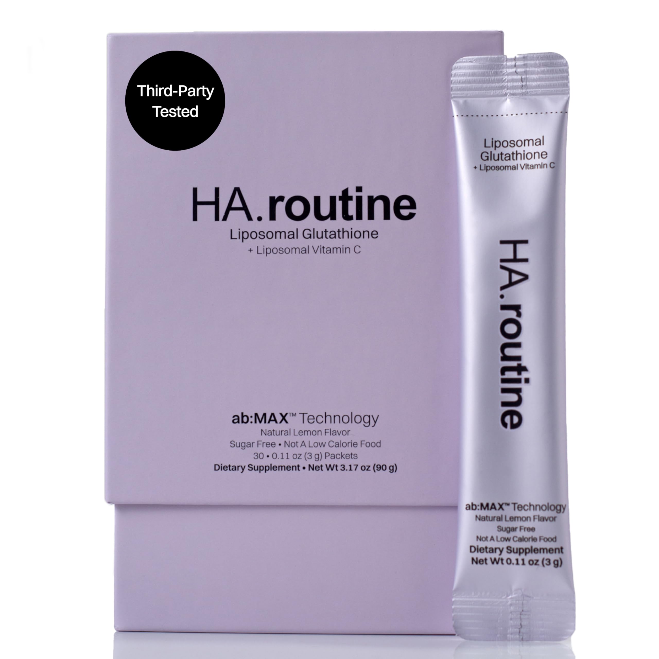 Haroutine sobres liposomales de glutatión con beneficio antioxidante para la piel.