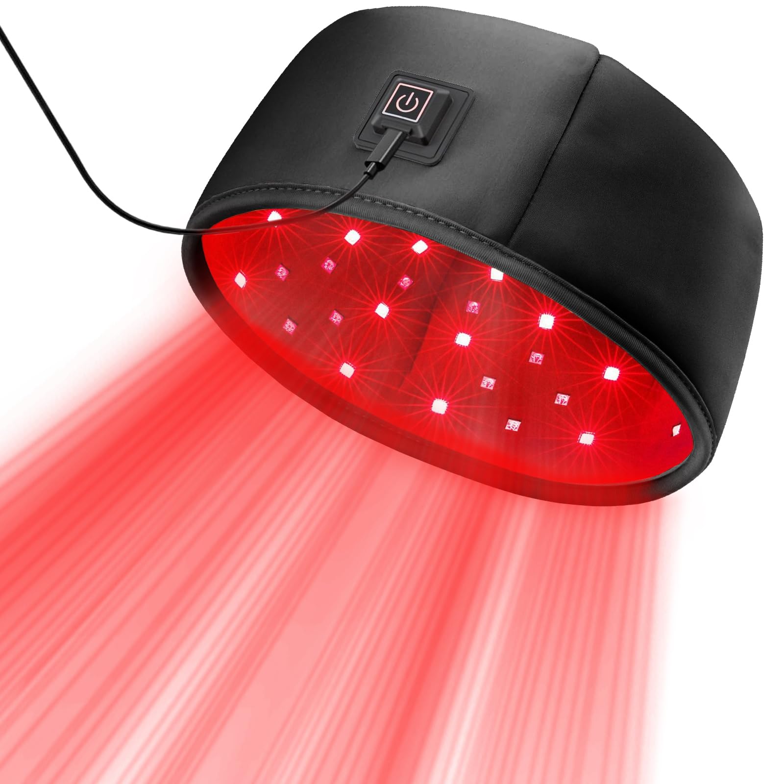 HAUBAT Laser Cap: frente del cabello con cobertura uniforme para la estimulación capilar.
