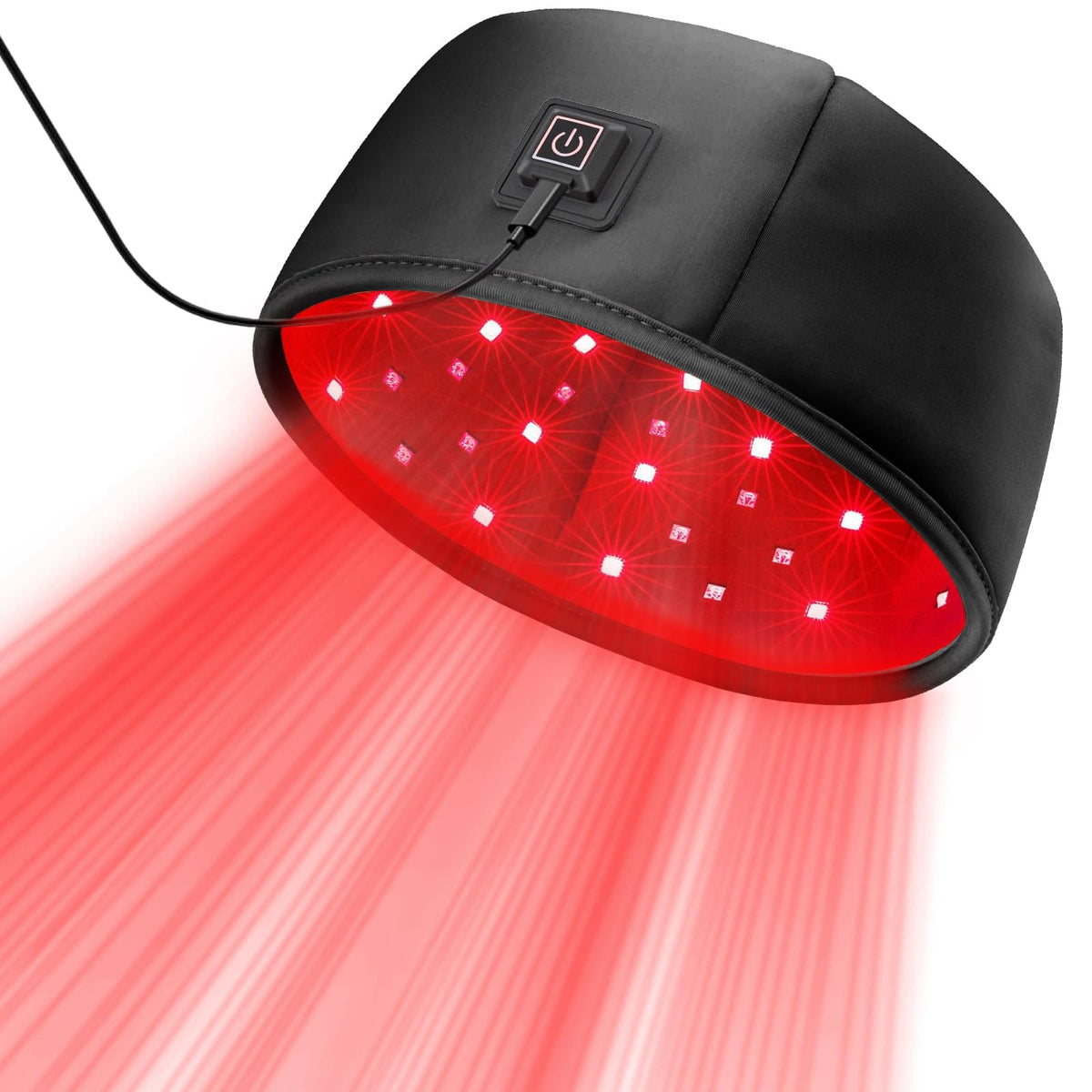 HAUBAT Laser Cap: frente del cabello con cobertura uniforme para la estimulación capilar.