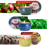 Hausware vela aroma cedro en lata navideña para ambiente reconfortante
