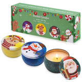 Hausware velas aroma manzana canela en lata navideña para aroma cálido