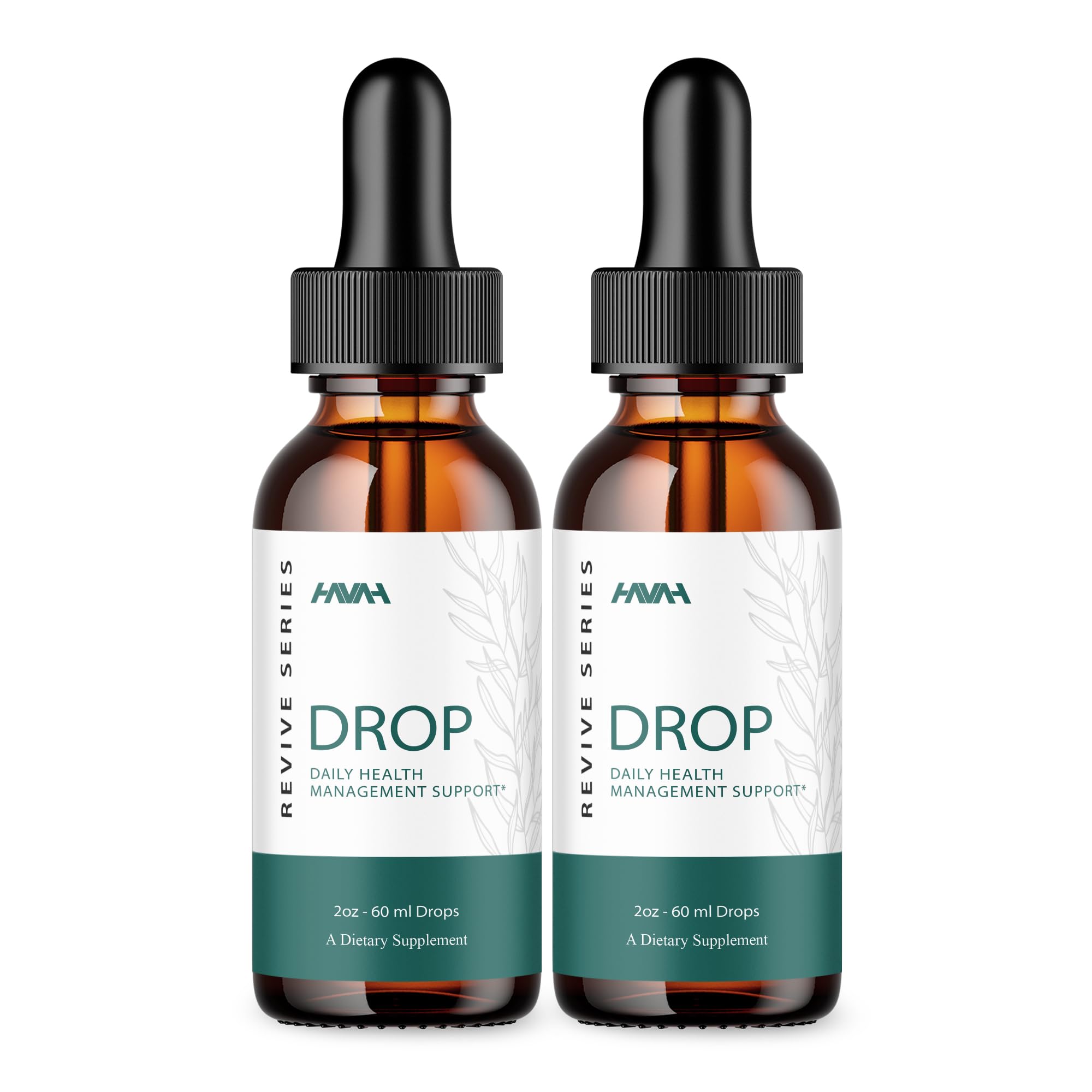 Havah Drop The Pounds, botella en mesa para uso cotidiano y apoyo al bienestar.