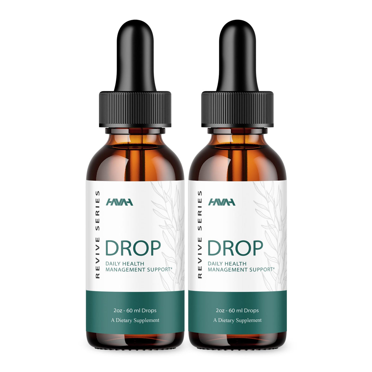 Havah Drop The Pounds, botella en mesa para uso cotidiano y apoyo al bienestar.