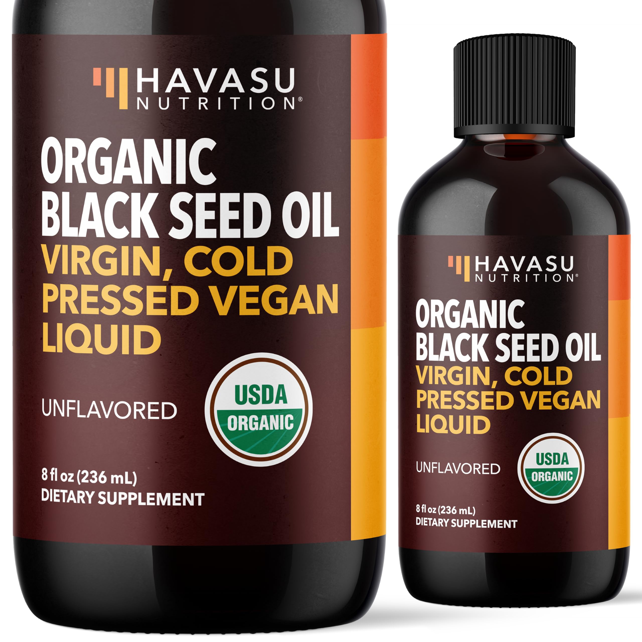 HAVASU NUTRITION aceite de semilla negra prensado en frío, botella para uso diario