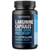 Cápsulas HAVASU NUTRITION arginina citrulina, dosis de 1200 mg para rendimiento.