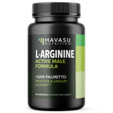 HAVASU NUTRITION cápsulas arginina y palma sabal, apoyo para vitalidad masculina.