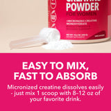 HAVASU NUTRITION Creatine para mujeres, batido en vaso para recuperación post entrenamiento