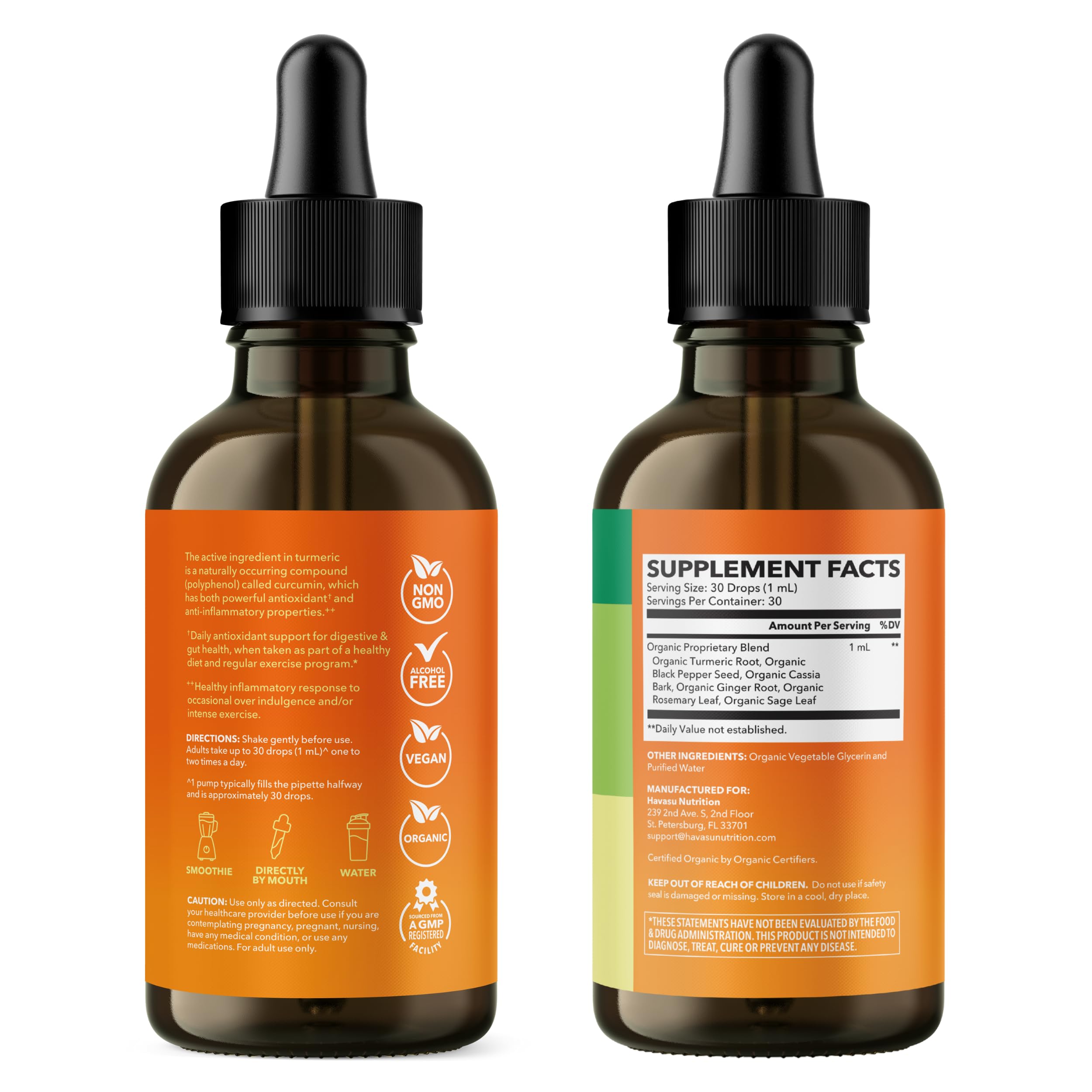 HAVASU NUTRITION envase compacto, ideal para casa o viaje.