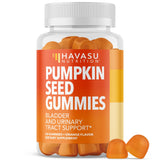 Gomitas HAVASU Nutrition con aceite de calabaza, frente, sabor naranja para la rutina diaria