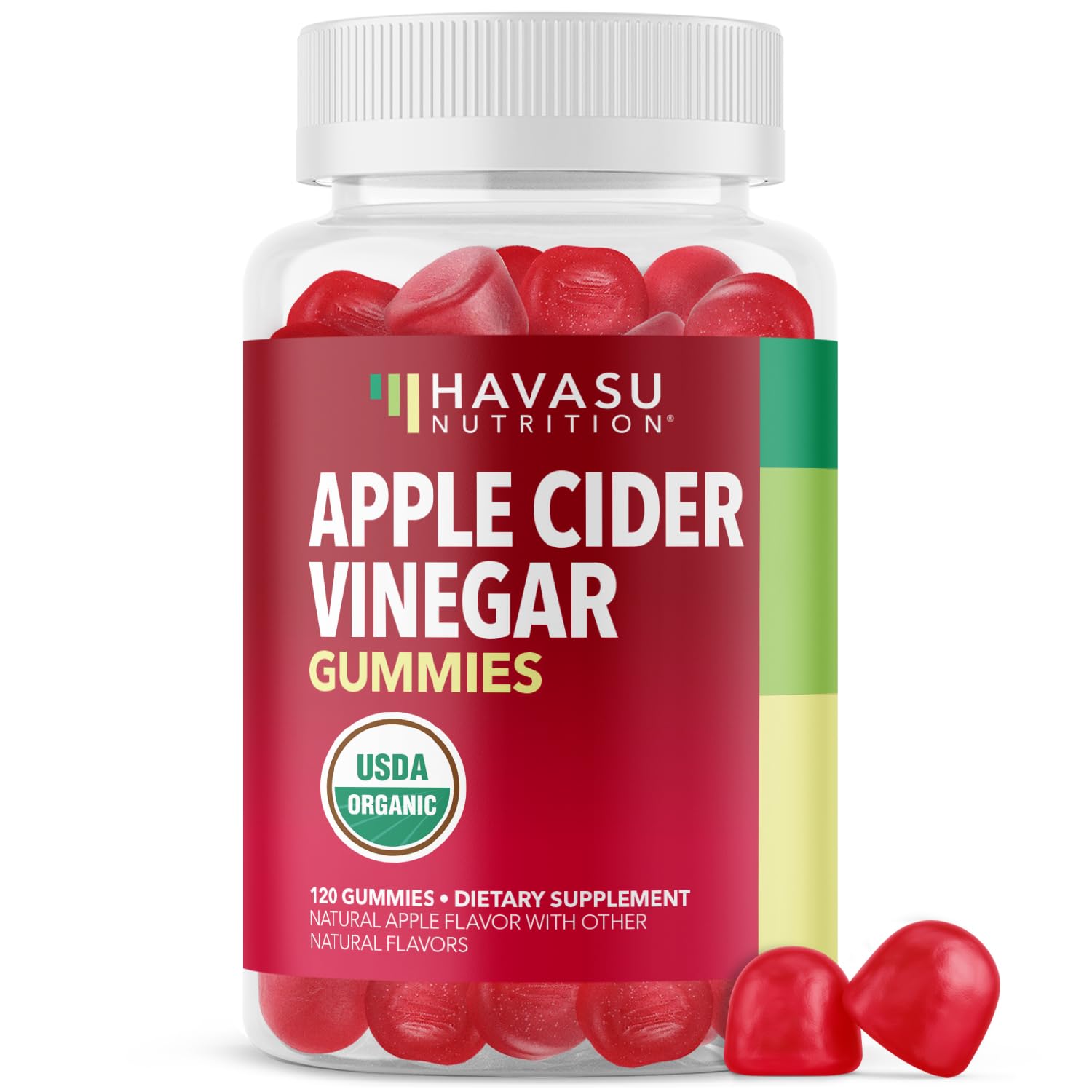 Gomitas Havasu Nutrition vinagre de manzana, textura suave para la digestión.