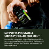 Ingredientes clave: arginina y palma sabal para bienestar general masculino.