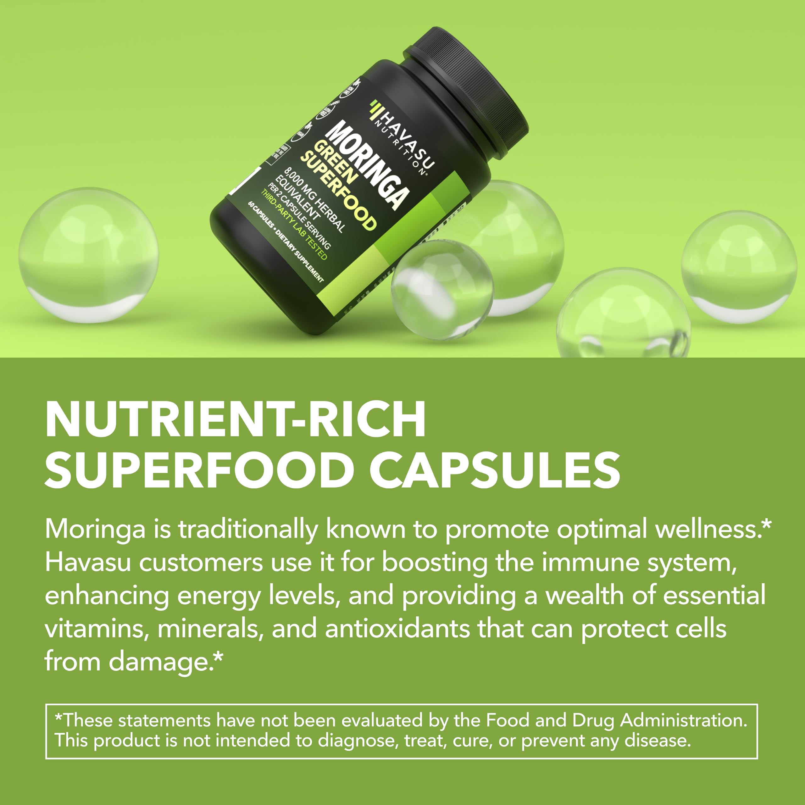 HAVASU NUTRITION Moringa: hojas frescas para inspirar bienestar