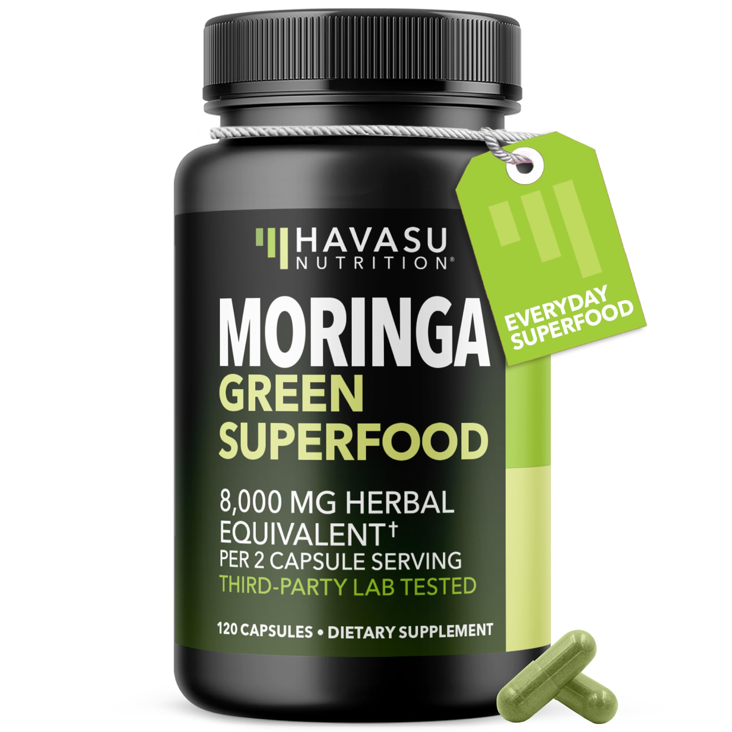 HAVASU NUTRITION Moringa cápsulas 800 mg para energía diaria
