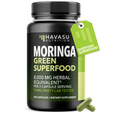 HAVASU NUTRITION Moringa cápsulas 800 mg para energía diaria
