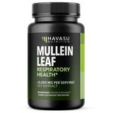 Botella de HAVASU NUTRITION Mullein Leaf Capsules para uso diario.