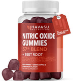 Gominolas de HAVASU NUTRITION con óxido nítrico en lata frontal, para energía diaria.