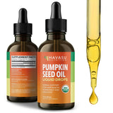 HAVASU NUTRITION Pumpkin Seed Oil, botella transparente, uso directo para bienestar diario.