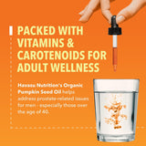 HAVASU NUTRITION Pumpkin Seed Oil, añadido a ensaladas saludables.