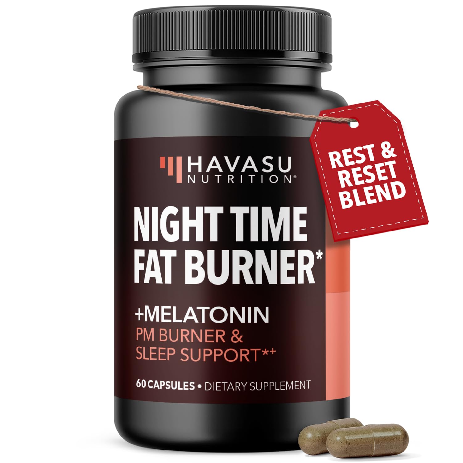 HAVASU NUTRITION quema grasas nocturna: cápsulas para controlar antojos nocturnos