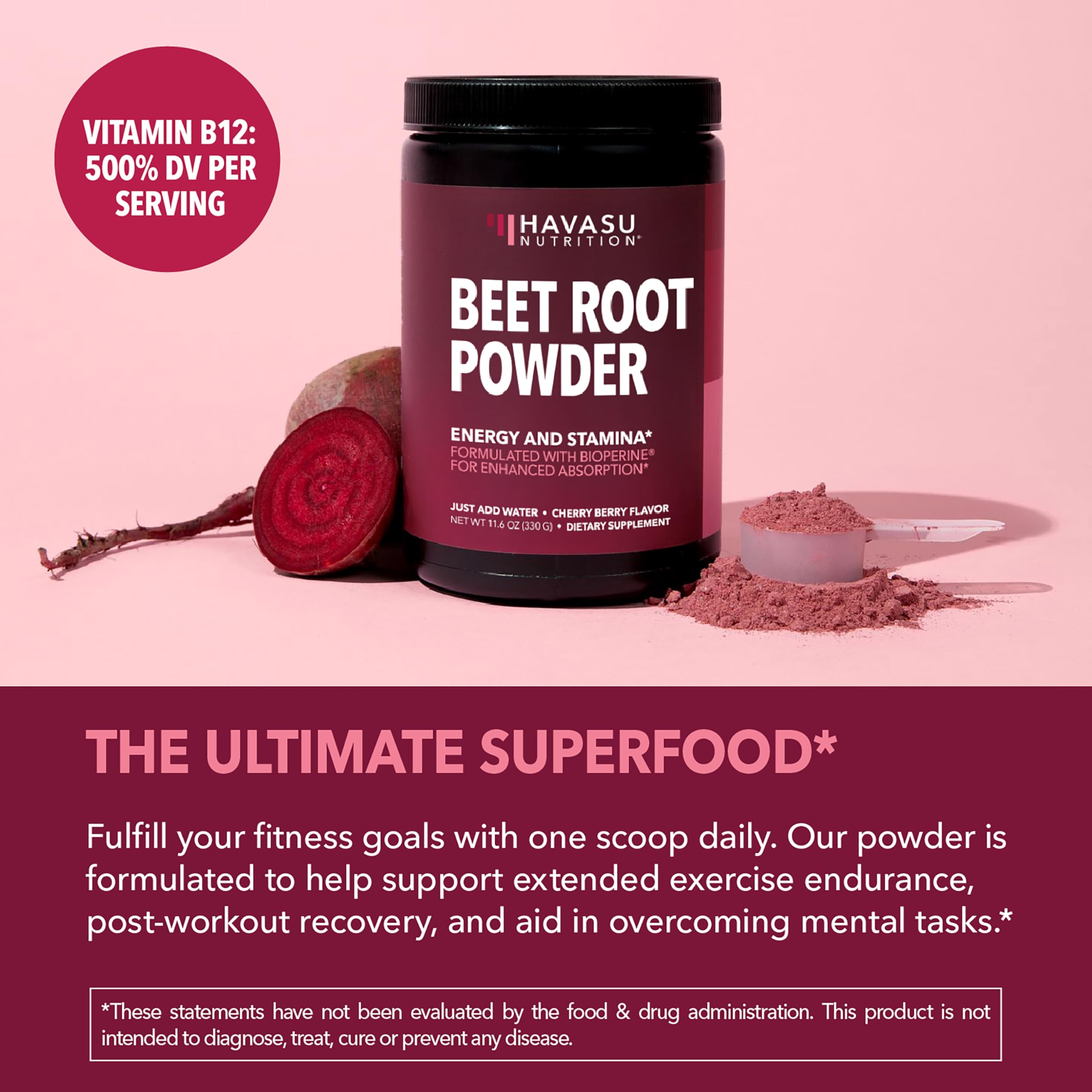 HAVASU NUTRITION sabor cereza-frambuesa en bebida agradable