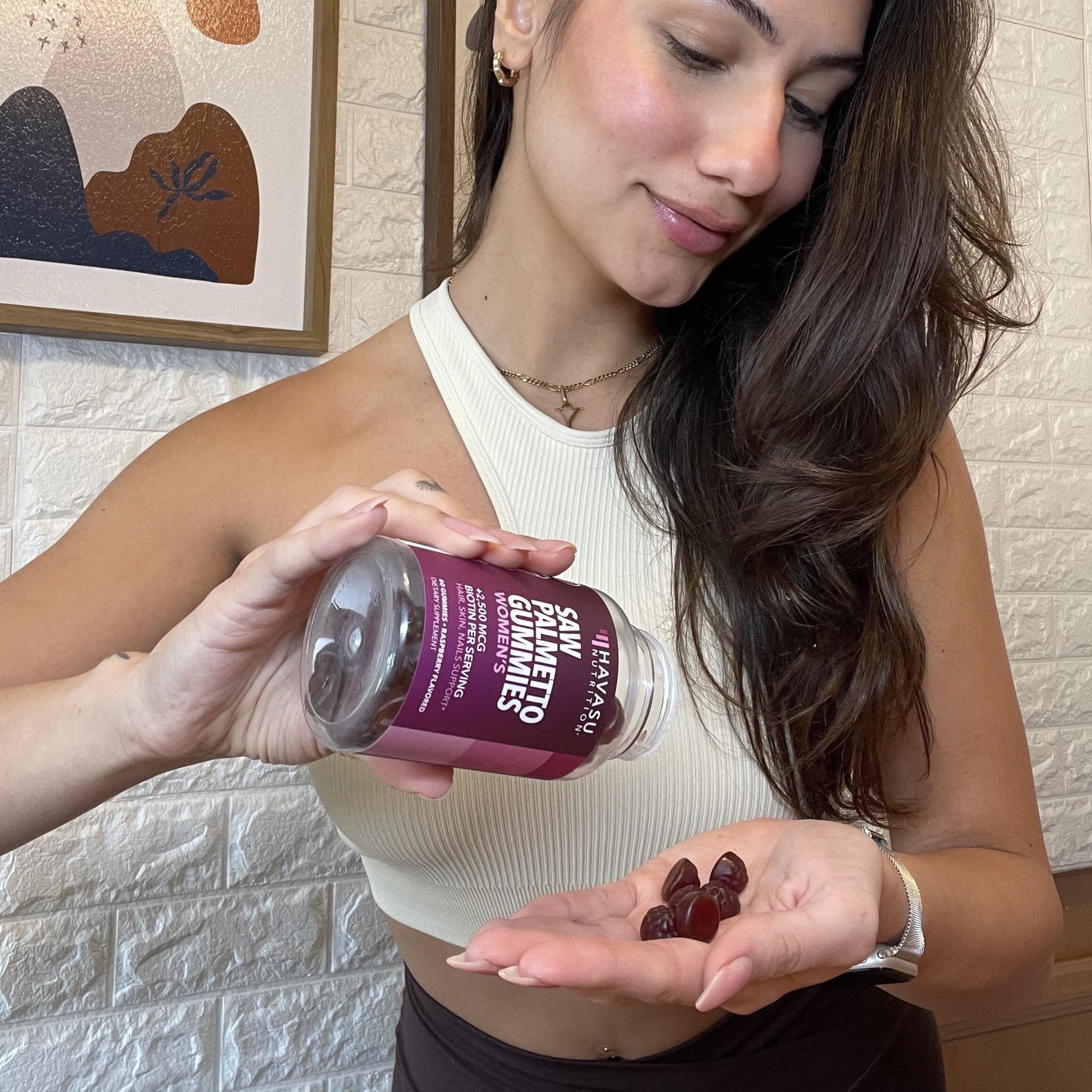 Uso diario HAVASU Saw Palmetto Biotin para cabello piel uñas