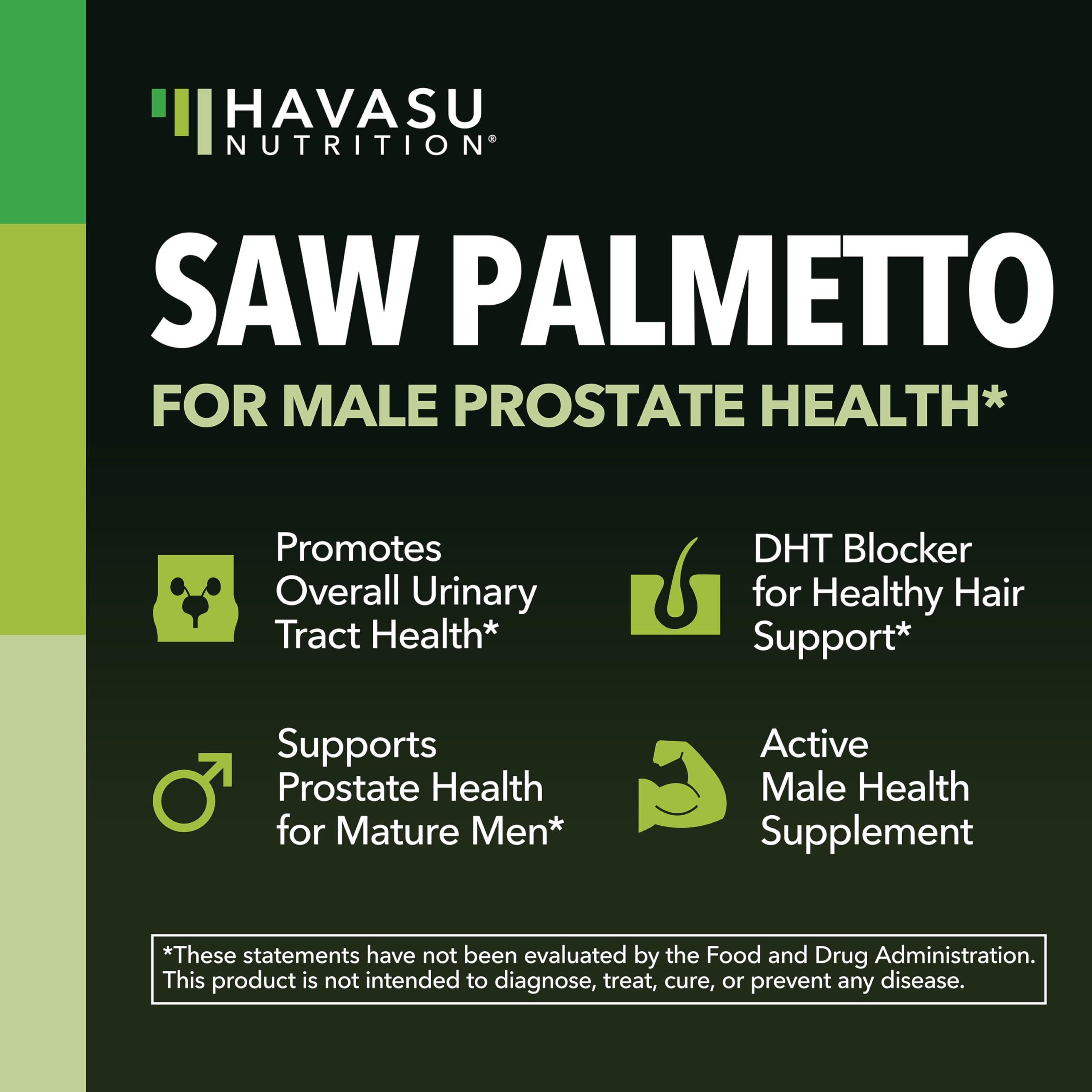 Cápsulas veganas de Havasu Saw Palmetto sobre mesa.