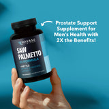 Botella agrupada HAVASU NUTRITION Saw Palmetto Ortiga, diseño práctico para uso diario.