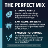 Ingredientes clave HAVASU NUTRITION Saw Palmetto Ortiga, fórmula vegana clara y confiable.